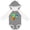 Granite & White w Ears, variant on 2nd Birthday Robot Boys or Girls Long Sleeve Baby Bodysuit
