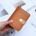 thumbnail image 5 of Small Wallets for Women Leather Zipper Coin Pocket Wallet Card Case with ID Window - brown, 5 of 5