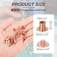 thumbnail image 2 of Uxcell 8.5mm Chicago Screws Leather Rivets, 120 Set Leather Rivets Nail Stud Screws Bolt Assorted Kit for DIY Leather Craft Bookbinding Decorate Repair Belt Bag Clothing, Rose Gold, 2 of 5