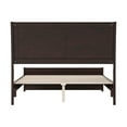 thumbnail image 2 of Full Size Sleigh Bed - Low Profile Wood Platform Bed with Footboard - Modern Bedroom Furniture, 2 of 5