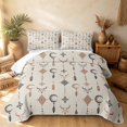 thumbnail image 2 of Erosebridal Vintage Aztec Quilt King, Retro Dream Catcher King Coverlet Set, Off White Terracotta Black 3 Pieces, 1 Bedspread and 2 Pillowcases, 2 of 7