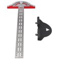 thumbnail image 2 of Woodworkers Ruler Protractor Angle Finder Design Ruler 32cm, 2 of 5