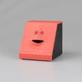 thumbnail image 1 of Piggy Bank Plastic Novel Electric Coin Eating Brick Surface Face Bank with Sound for Children Red, 1 of 5