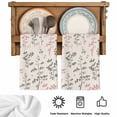 thumbnail image 5 of Pink Grey Botanical Kitchen Towels Set of 1, Rustic Country Spring Floral Summer Leaf Absorbent Dish Towels for Kitchen, Microfiber Hand Towel, Quick Drying Tea Towel Decorative Dishcloths, 5 of 7