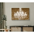 thumbnail image 2 of wall26 Canvas Print Wall Art White Chandelier Silhouette on Brown Glitter Decorative Lights Digital Art Modern Art Chic Relax/Calm Multicolor for Living Room, Bedroom, Office - 12"x18", 2 of 5