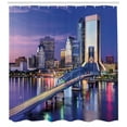 thumbnail image 3 of Ambesonne United States Shower Curtain, Florida Bridge, 69"Wx70"L, Pink Apple Green, 3 of 3