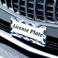 thumbnail image 6 of Ocean Waves License Plate Prame Aluminum Rust-Proof Auto Parts License Plate Decorative Screws Fit Standard 2 Holes 1 U.S. License Plate, 12.2x 6.3 Inch, 6 of 7