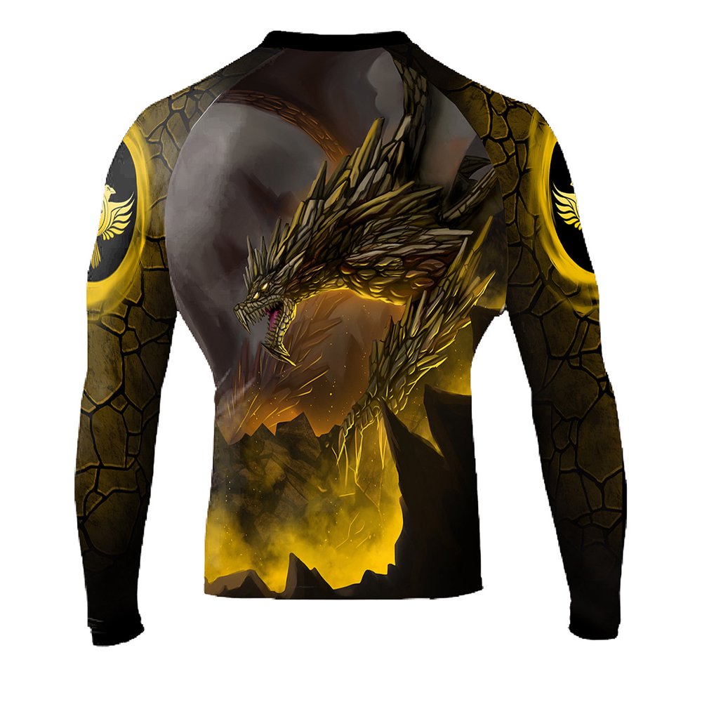 Raven Fightwear Raven Fightwear Men's Earth Dragon Rash Guard MMA BJJ