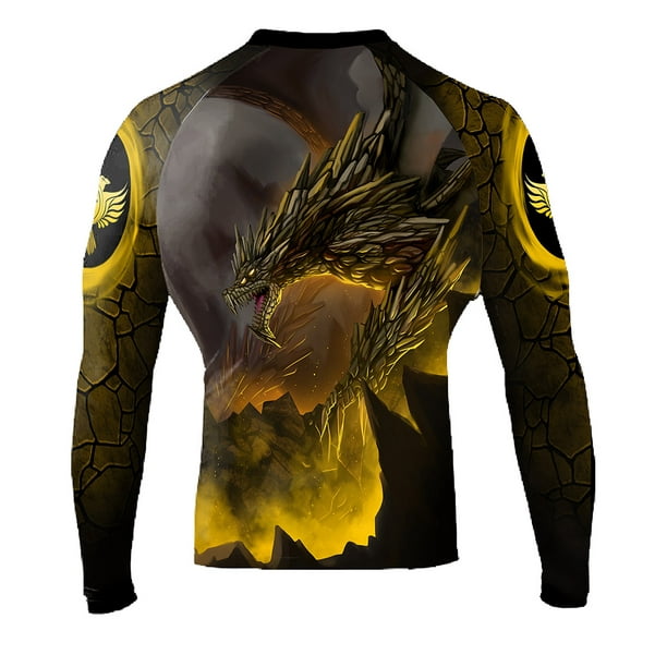 Raven Fightwear Raven Fightwear Men's Earth Dragon Rash Guard MMA BJJ