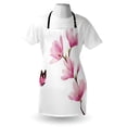 thumbnail image 4 of Nature Apron Blossom Branch of Pink Flowers and Butterflies Fresh Spring Season Image, Unisex Kitchen Bib Apron with Adjustable Neck for Cooking Baking Gardening, Pink Maroon Burgundy, by Ambesonne, 4 of 4