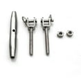 thumbnail image 4 of Stainless Steel Closed Body Turnbuckle Jaw Wire Rope Fork Rigging Screw Rigging Screw M8, 4 of 9