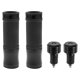 thumbnail image 1 of Kit de cubiertas de empuñaduras de motocicleta de 7/8" 22mm y 15/16" 24mm, empuñaduras de acelerador de aleación de aluminio y goma para motocicleta, scooter, bicicleta y ATV, negro, 1 juego, 1 of 1