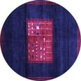thumbnail image 1 of Ahgly Company Indoor Round Abstract Purple Contemporary Area Rugs, 7' Round, 1 of 4