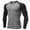 Gray, variant on QUNYINEY Gray Shirts for Men Colorblock Long Sleeve Crew Neck Athleisure Tops Pullover Stretch Quick-Dry Drop Shoulder Skinny Men T Shirts