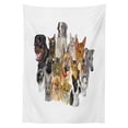 thumbnail image 3 of Ambesonne Pet Lover Tablecloth Rectangular Table Cover, Domestic Animals, 52"x70", Multicolor, 3 of 4