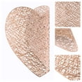 thumbnail image 5 of Heart Shape Placemats Set of 6, Happy Valentine's Day Dining Table Place Mats Home Kitchen Decor, Wedding Anniversary Decor Rose Gold 15*15.4inch, 5 of 6