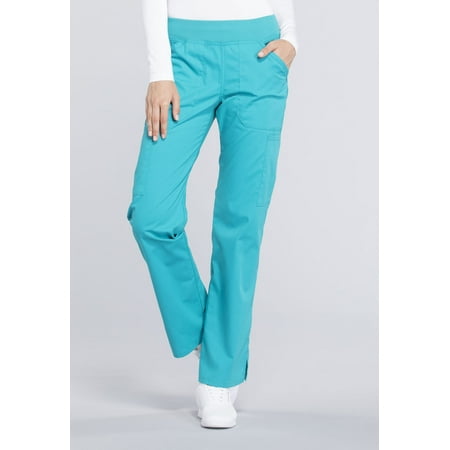 

Cherokee Workwear Professionals Women s Scrubs Pant Mid Rise Straight Leg Pull-On Cargo WW170
