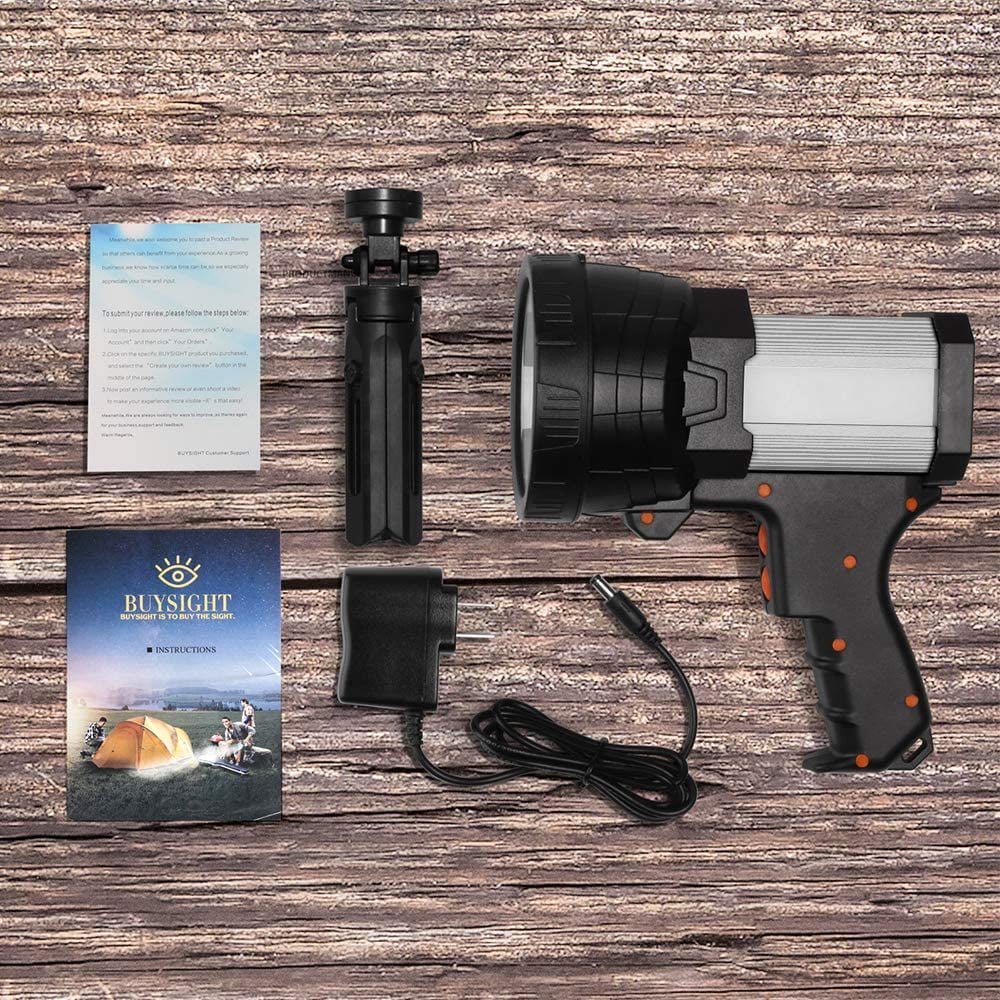 XIHAMA Rechargeable Spotlight, Spot Lights Hand held 1000,000 lumens Large Flashlight Handheld Spotlight Lightweight and Super Bright Flashlight