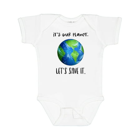 

Inktastic It s Our Planet Let s Save It Earth Day Boys or Girls Baby Bodysuit