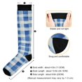 thumbnail image 3 of FORMRS Womens Knee High Socks Casual Long Thick Travel Daily Wear, 2 Pairs, Blue Plain, 3 of 6