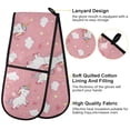 thumbnail image 4 of Dailycode Double Sided Oven Mitt with Loop Heat Resistant Kitchen Long Potholders 7" x 35" Cute Unicorn Cloud Star, 4 of 6