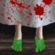 thumbnail image 3 of Pies de monstruo Zapatillas de pie grande Accesorios para disfraces de Halloween Zapatillas de pies gigantes verdes de Hulk para fiesta de Halloween Cosplay (verde) 1 par, 3 of 5