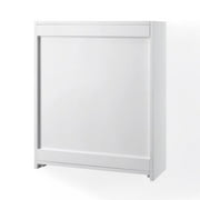 Crosley Furniture Savannah MDF Wood Wall Cabinet in White/Chrome