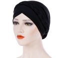 thumbnail image 1 of Bangcool Turban Headwrap Twisted Braid Elastic Beanie Headwrap Hair Loss Cover Sleep Cap, 1 of 8