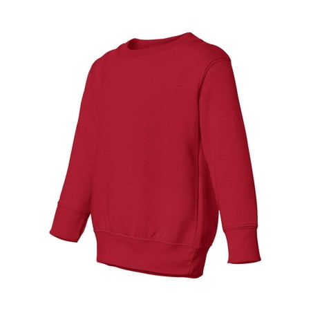 

Rabbit Skins - Toddler Fleece Crewneck Sweatshirt - 3317 - Red - Size: 2T
