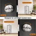 thumbnail image 4 of Satin Nickel Finish Lockset Keyless Privacy Interior Doors Bed and Bath Handle Levers, 4 of 6