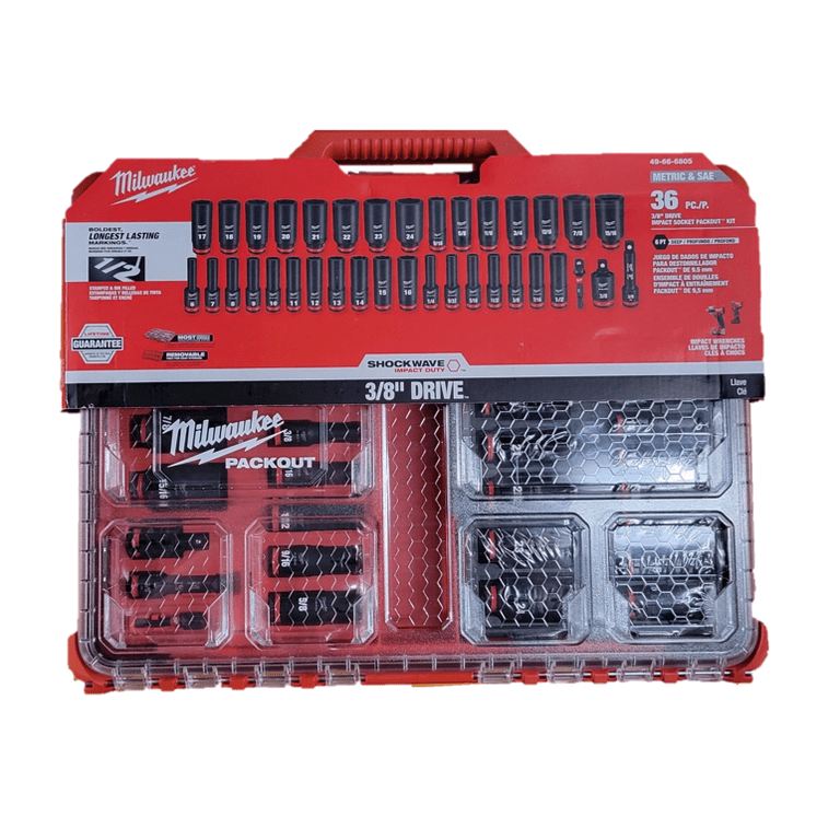 MILWAUKEE SHOCKWAVE Impact Duty 36-Piece SAE and Metric Socket Set