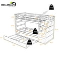 thumbnail image 3 of BELLEMAVE Twin over Twin Bunk Beds , Twin Size Bunk Bed with Trundle, Storage Stairs and Full-Length Guardrail, Wood Bunk Bed , Tenns(Espresso), 3 of 9