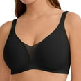 thumbnail image 2 of yillto Womens Seamless Bra No Underwire Comfort Push up Bras Full Coverage V Neck Tshirt Bralettes, 2 of 3