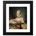 thumbnail image 2 of François-Hubert Drouais 15x18 Black Modern Framed Museum Art Print Titled - Portrait of Madam De Pompadour, 2 of 5