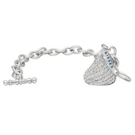 Hershey's Kiss Cubic Zirconia Toggle Link Bracelet