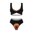 thumbnail image 4 of Daiia Orange Dalia Women's Bikini Set Two Piece Swimsuit High Waisted Bikini Adjustable Straps Bikini Perfect for Beach, Pool, and Summer Vacation-Medium, 4 of 9