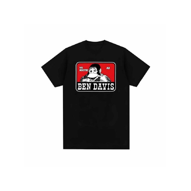Tshirts BEN DAVIS Vintage 90s Rare Tee Shirt - Black Short Sleeve Brand Top Mens Wear Cotton Crew Neck Tee for Daily Wear