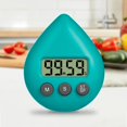 thumbnail image 3 of AMLESO Small Digital Kitchen Big Digits Water Drop Shape Birthday Gift Stopwatch Green, 3 of 6
