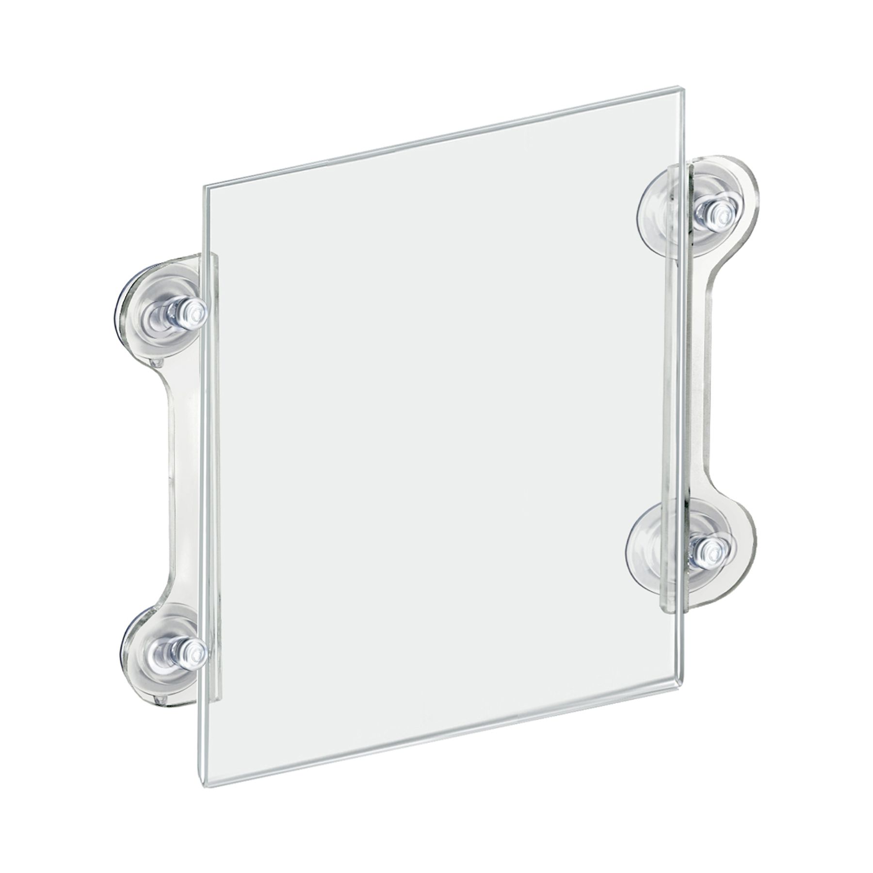 Azar Displays 106614 Clear Acrylic Window/Door Sign Holder Frame with  Suction Cups 8.5''W x 11''H 2-Pack