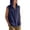 Navy, variant on Men's Hooded Linen Blend Vest Shirt Sleeveless Loose Casual Button Down Hoodie With Drawstring Solid Color Tops Lightweight Breathable Summer Beach Fishing Outdoor Tank Top Blouse