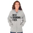 thumbnail image 4 of Best Grandma Ever Nanna Gigi Nan Cute Womens Plus Size Graphic Zipper Hoodie Brisco Brands 5X, 4 of 5