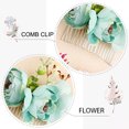 thumbnail image 3 of Peine de pelo de flor rosa, peine de pelo floral, accesorios para el cabello nupcial para novia y dama de honor, regalo navideño para mujeres, 3 of 5