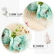 thumbnail image 3 of Peine de pelo de flor rosa, peine de pelo floral, accesorios para el cabello nupcial para novia y dama de honor, regalo navideño para mujeres, 3 of 5