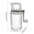 thumbnail image 3 of Manual Ice Crusher, Transparent Hand-Cranked Shaver, Stainless Steel Blades Ice Grinder, Non-Slip Slushie/Snow Cone Maker, Portable Kitchen DIY Tool, 3 of 9