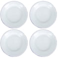 thumbnail image 4 of Placas de esmalte de 4 piezas platos de esmalte decorativo platos de frutas de estilo retro para hotel casero, 4 of 5