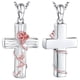 thumbnail image 2 of Cadenas con Dije de Cruz RoseGrace05 3Pzas Plata Collar Cruz/Rosa Dije 2x3cm Metal., 2 of 5
