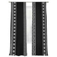 thumbnail image 2 of Boho Geometric Sheer Curtains 96 Inches Long 2 Panels Bohemian Abstract Art Tribal Black Light Filtering Semi Sheer Window Curtains Drapes for Bedroom Living Room 52"x96", 2 of 7