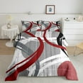 thumbnail image 2 of Erosebridal Stripes Lines Comforter Sets Toddler Size,Abstract Geometry Comforters & Duvets,Lodge Decor,Breathable,2pcs, 2 of 8