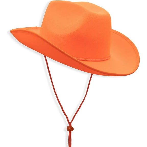 Kiibsot Plain Felt Cowboy & Cowgirl Hat for Men Women, Western Cowboy Hat for Adult