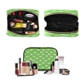 thumbnail image 5 of 3-Piece Travel Toiletry Bag Set, Hanging Wash Bag with Makeup Bag & Brush Case,Waterproof Cosmetic Organizer for Travel, Gym & Home Green Paw Print Pattern, 5 of 10